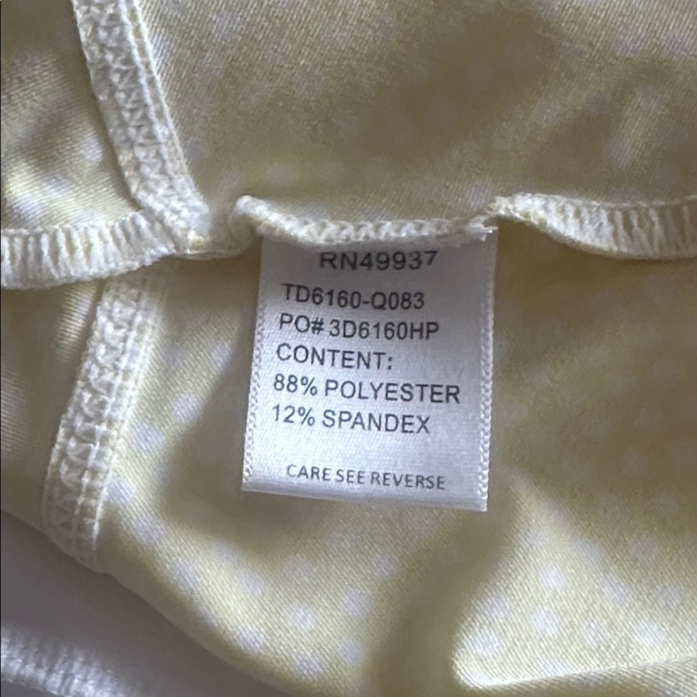 TAIL Activewear Bunny Flounce Skirt Skort Yellow Tangled Dots Sz Medium Tennis - Picture 10 of 11